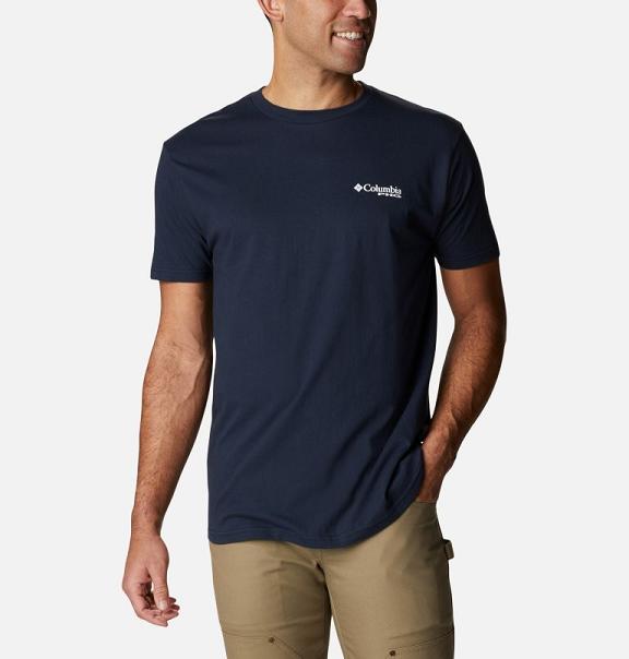 Columbia PHG T-Shirt Navy For Men's NZ51879 New Zealand